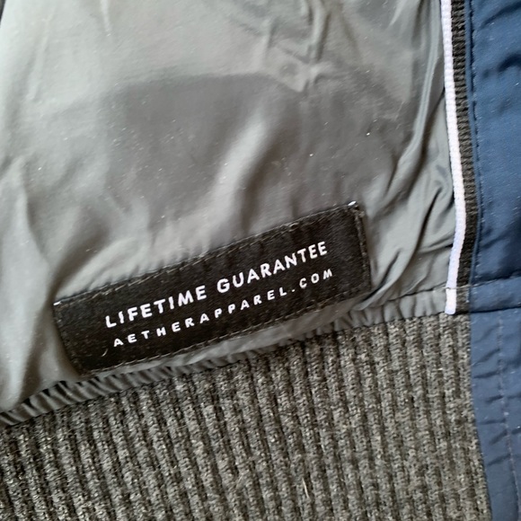 Aether Ion Down Quilted Bomber Jacket sz S PWM2 - Picture 7 of 9
